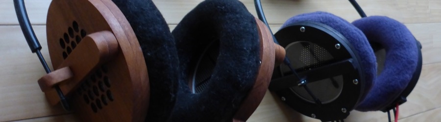 "Hand made electrostatic head speakers"